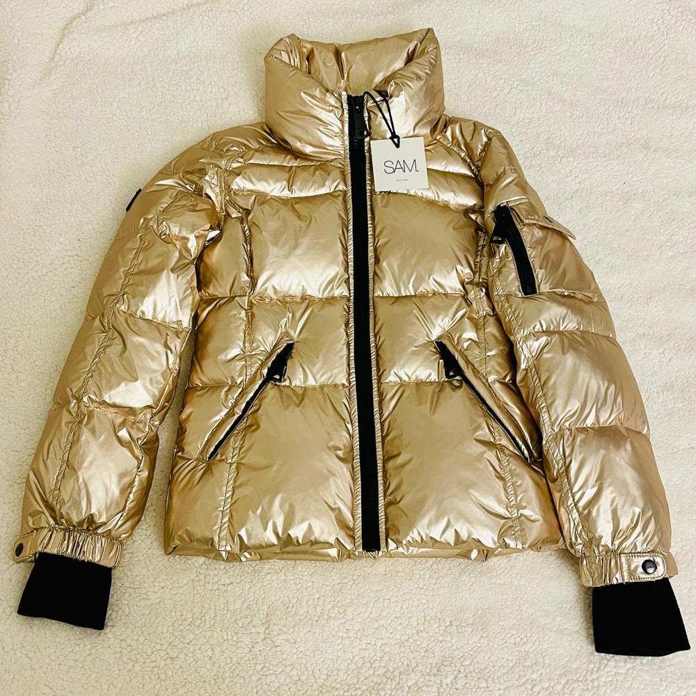 NWT SAM. Gold Goose Down Puffer Jacket Girls Size 12